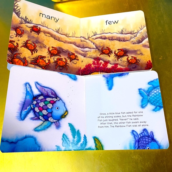 RAINBOW FISH VINTAGE HARDCOVER BOARD BOOK BUNDLE OF 2 MARCUS PFISTER 1996 & 2005 - Picture 5 of 14